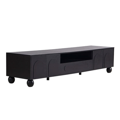 DUS-CC2-03322 Grade-B Dusk Rachel Arch Front Tv Unit for TVs up to 75"- Black RRP £189.00