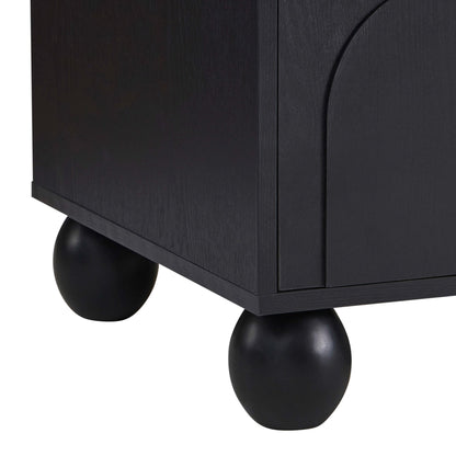 DUS-CC2-03322 Grade-B Dusk Rachel Arch Front Tv Unit for TVs up to 75"- Black RRP £189.00