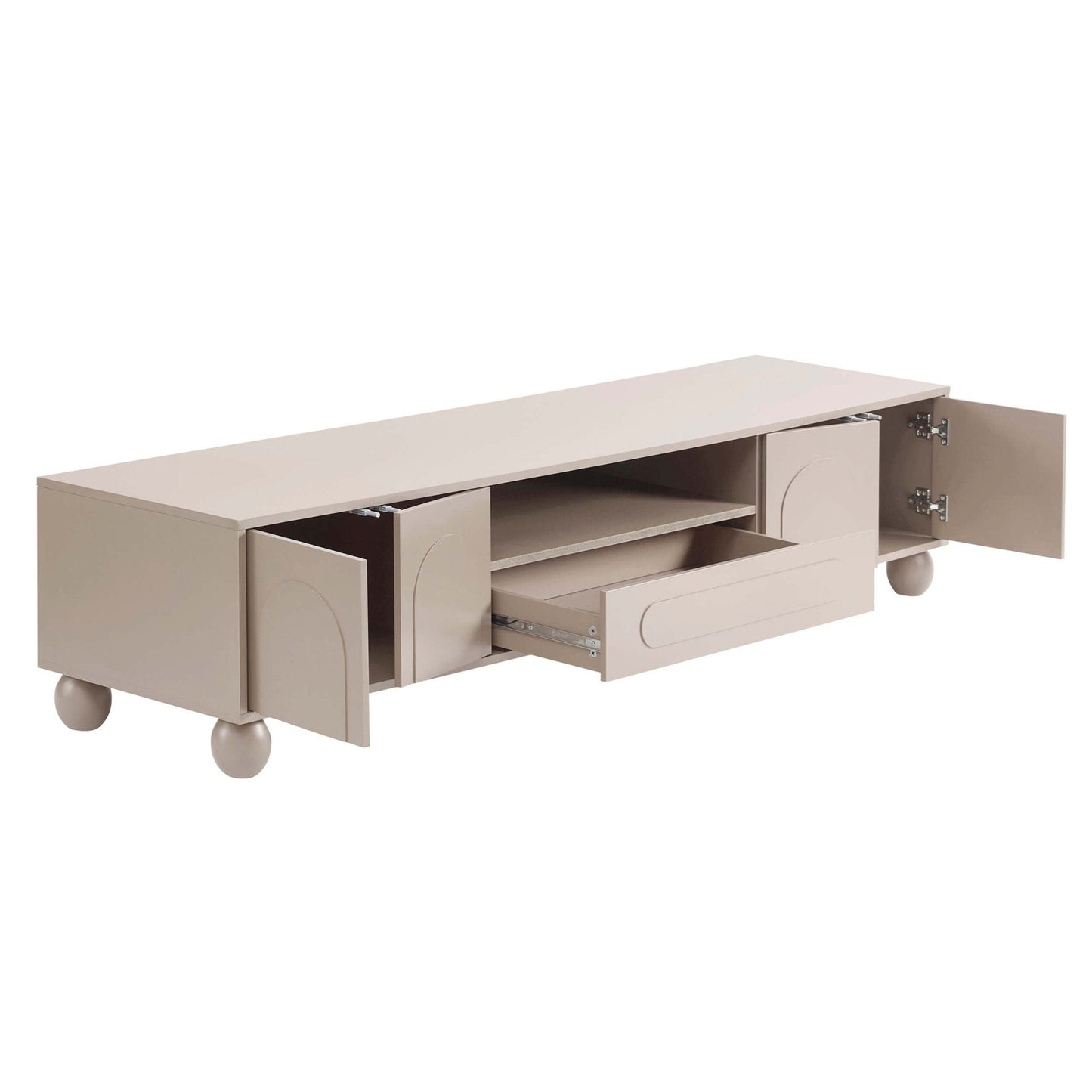 DUS-CC2-04392 Grade-B Dusk Rachel Arch Front Tv Unit for TVs up to 75" - Taupe RRP £170.00