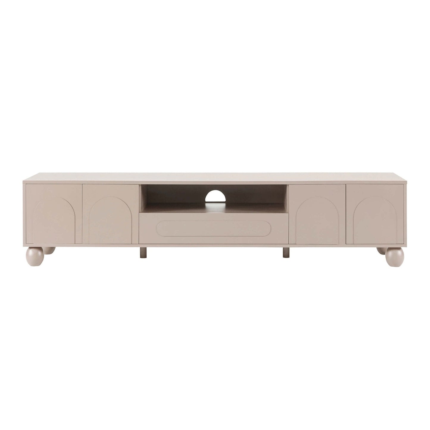 DUS-CC2-04392 Grade-B Dusk Rachel Arch Front Tv Unit for TVs up to 75" - Taupe RRP £170.00
