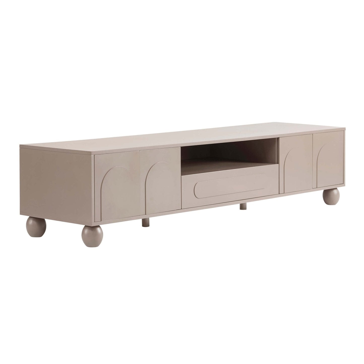 DUS-CC2-04392 Grade-B Dusk Rachel Arch Front Tv Unit for TVs up to 75" - Taupe RRP £170.00