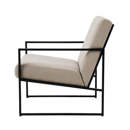 DUS-CC2-04107 Grade-B Dusk Rae Accent Chair Chenille Greige RRP £139.00
