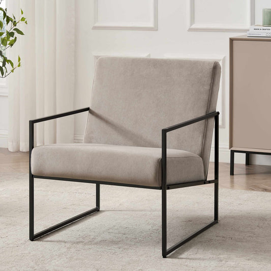 DUS-CC2-02848 Grade-B Dusk Rae Accent Chair - Taupe RRP £139.00