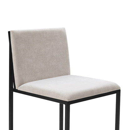 DUS-CC2-03313 Grade-B Dusk Rae Set Of 2 Barstools - Chenille - Light Natural RRP £159.00