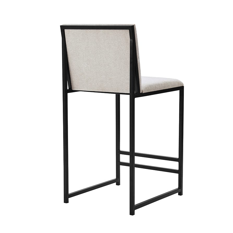 DUS-GOL-04794 Grade-B Dusk Rae Set Of 2 Barstools - Chenille - Light Natural RRP £159