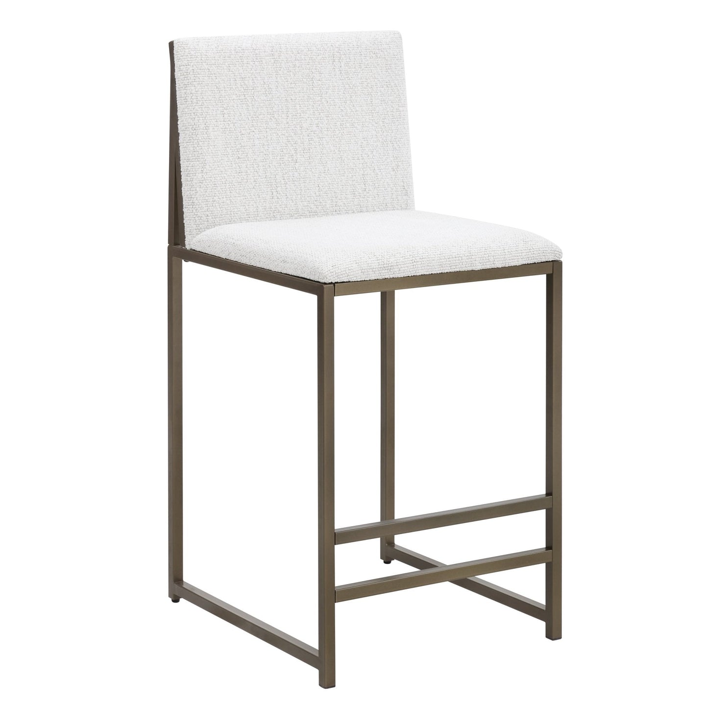 DUS-GOL-04889 Grade-B Dusk Rae Set of 2 Barstools - Ivory Boucle RRP £136