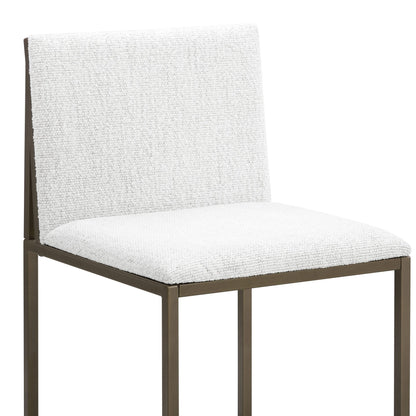 DUS-GOL-04888 Grade-B Dusk Rae Set of 2 Barstools - Ivory Boucle RRP £136