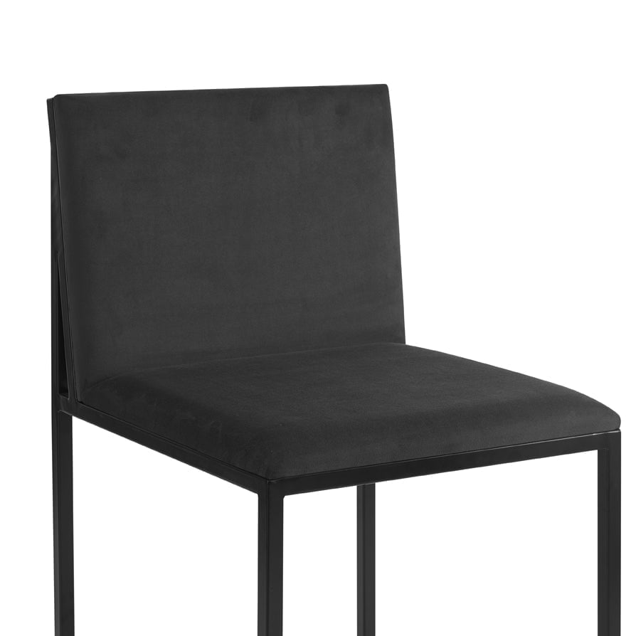 DUS-CC2-05265 Grade-B Dusk Rae Set Of 2 Barstools - Velvet - Charcoal RRP £159.00