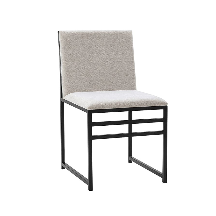 DUS-GOL-06437 Grade-B Dusk Rae Set Of 2 Dining Chairs - Chenille - Light Natural RRP £139