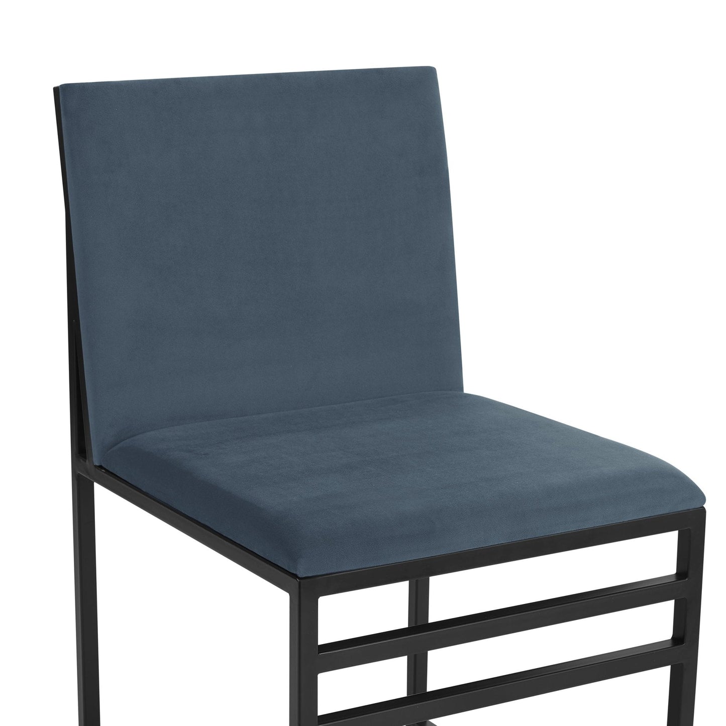 DUS-GOL-06019 Grade-B Dusk Rae Set of 2 Dining Chairs - Velvet - Blue RRP £59