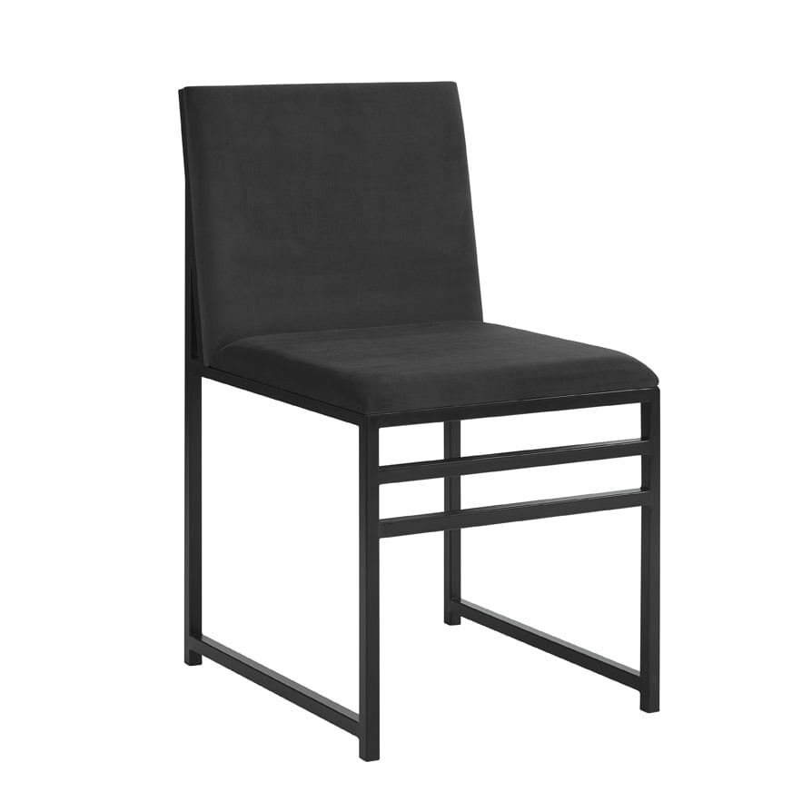 DUS-CC2-02390 Grade-B Dusk Rae Set of 2 Dining Chairs - Velvet - Charcoal RRP £139.00