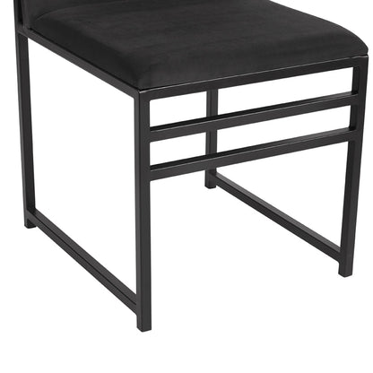 DUS-GOL-06438 Grade-B Dusk Rae Set of 2 Dining Chairs - Velvet - Charcoal RRP £139