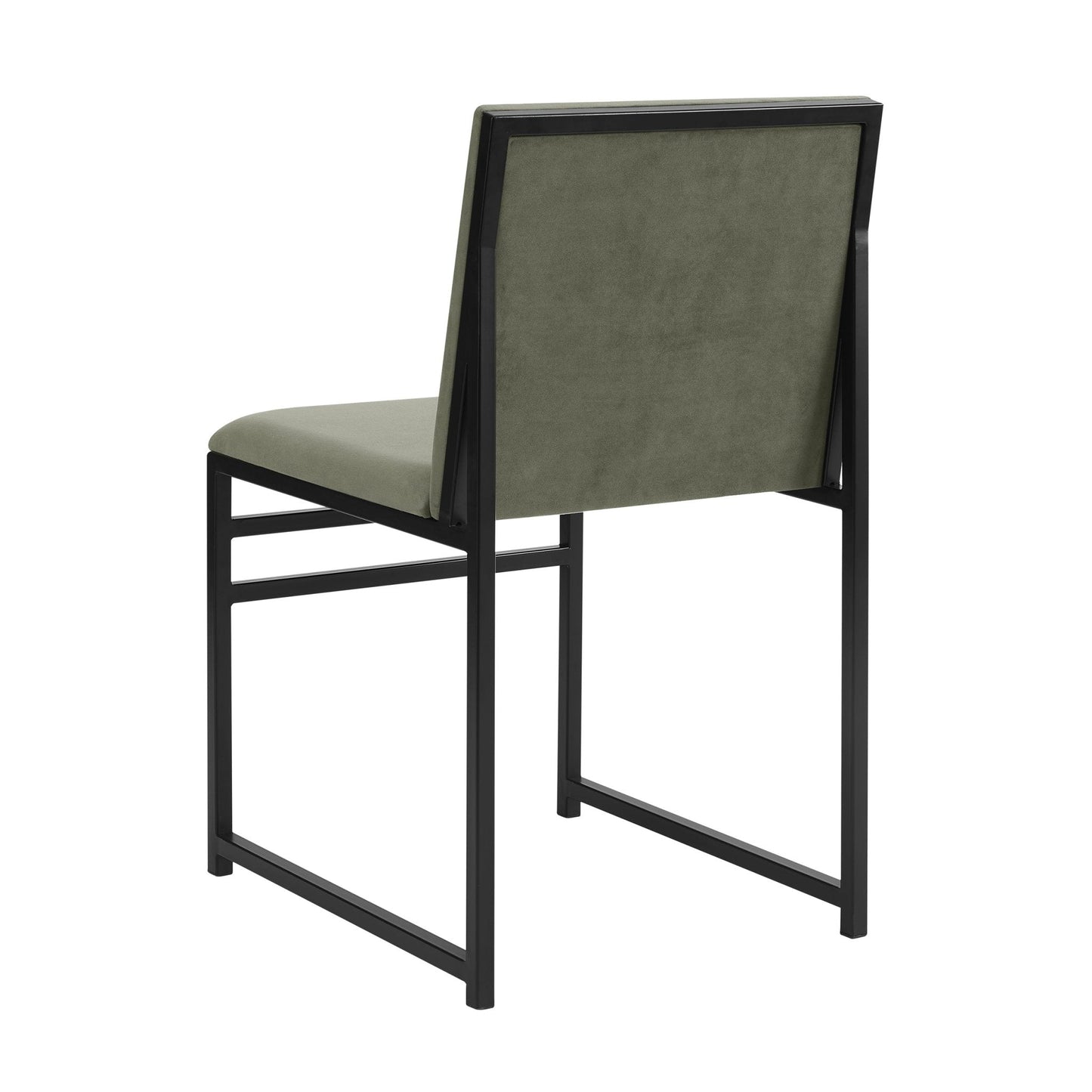 DUS-GOL-00767 Grade-B Dusk Rae Set of 2 Dining Chairs - Velvet - Sage Green RRP £101