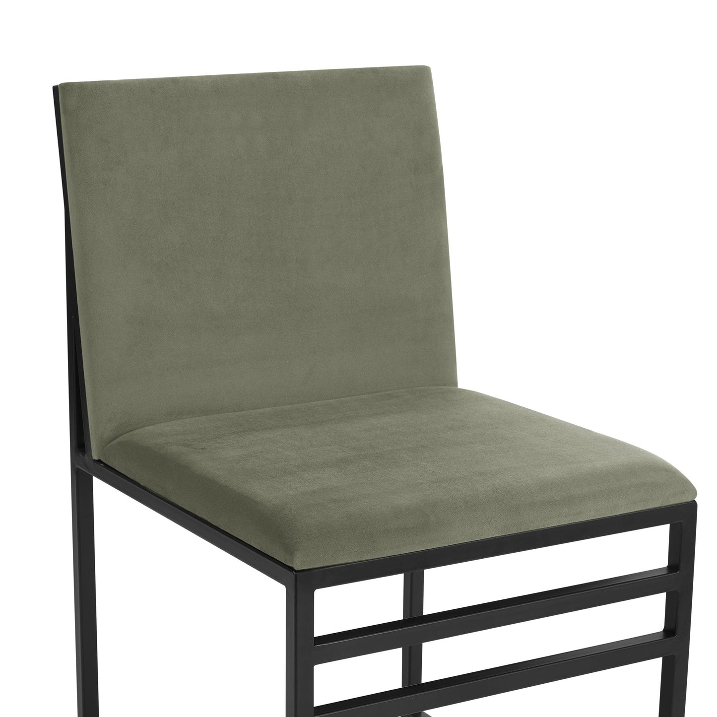 DUS-GOL-00767 Grade-B Dusk Rae Set of 2 Dining Chairs - Velvet - Sage Green RRP £101