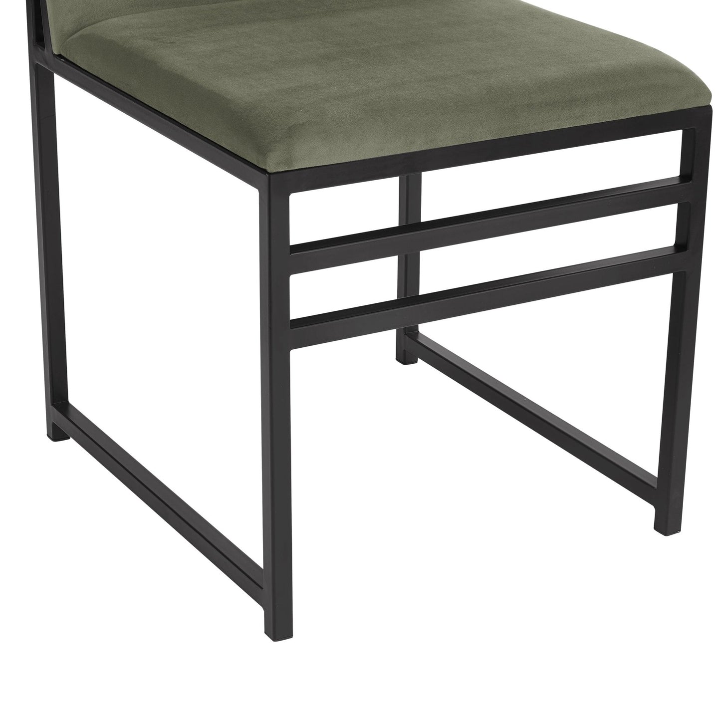 DUS-GOL-00767 Grade-B Dusk Rae Set of 2 Dining Chairs - Velvet - Sage Green RRP £101