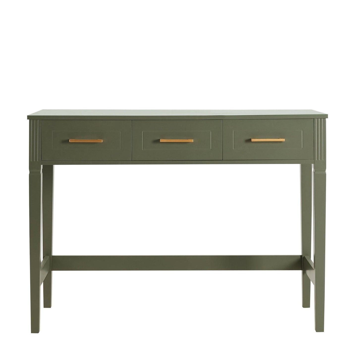Grade-B Dusk Sienna Vetiver Green & Gold Effect Dressing Table Console RRP £149