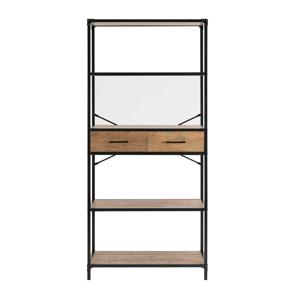 DUS-CC2-01628 Grade-B Dusk Riley Bookshelf with Drawers - Mango Wood RRP £169