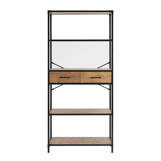 DUS-CC2-01628 Grade-B Dusk Riley Bookshelf with Drawers - Mango Wood RRP £169