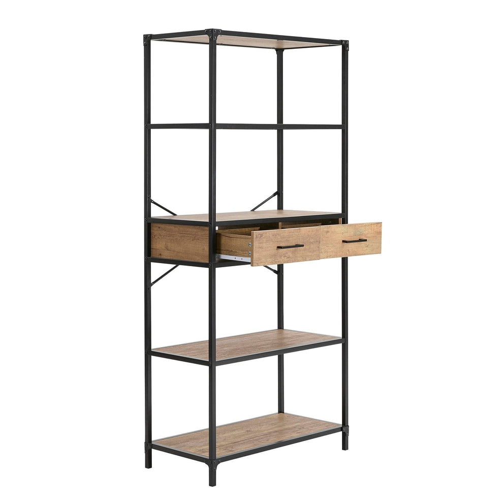 DUS-CC2-01628 Grade-B Dusk Riley Bookshelf with Drawers - Mango Wood RRP £169