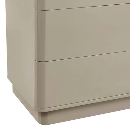 DUS-GOL-06040 Grade-B Dusk Romilly High Gloss 6 Drawer Chest - Taupe RRP £239