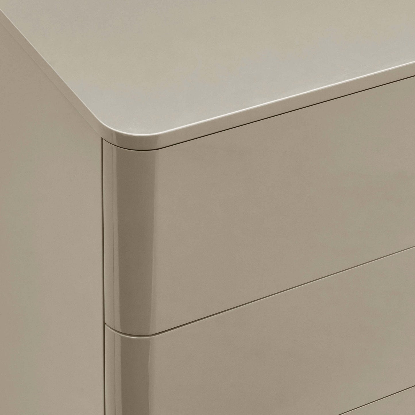 DUS-GOL-06040 Grade-B Dusk Romilly High Gloss 6 Drawer Chest - Taupe RRP £239