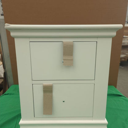 ROS-OUT-00416 Grade-C1 Roseland Furniture Porter 2 Drawer Bedside Table RRP £169.95