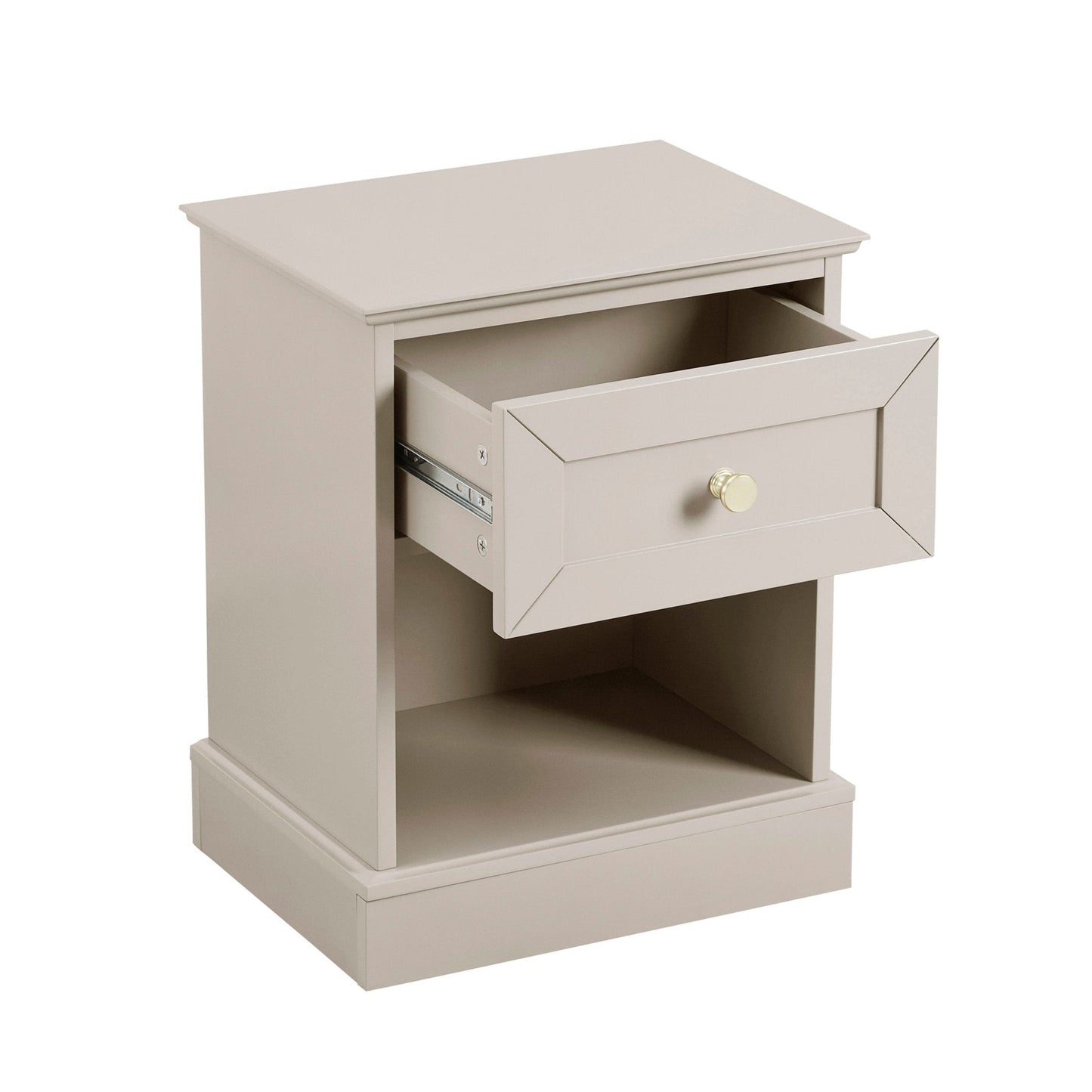 DUS-CC2-03281 Grade-B Dusk Ruby 1 Drawer Nightstands - Taupe RRP £80.00