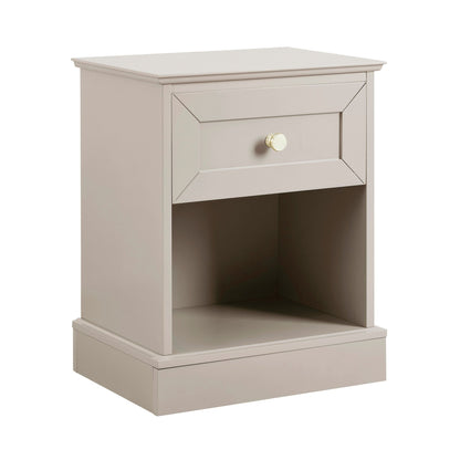 DUS-CC2-03281 Grade-B Dusk Ruby 1 Drawer Nightstands - Taupe RRP £80.00