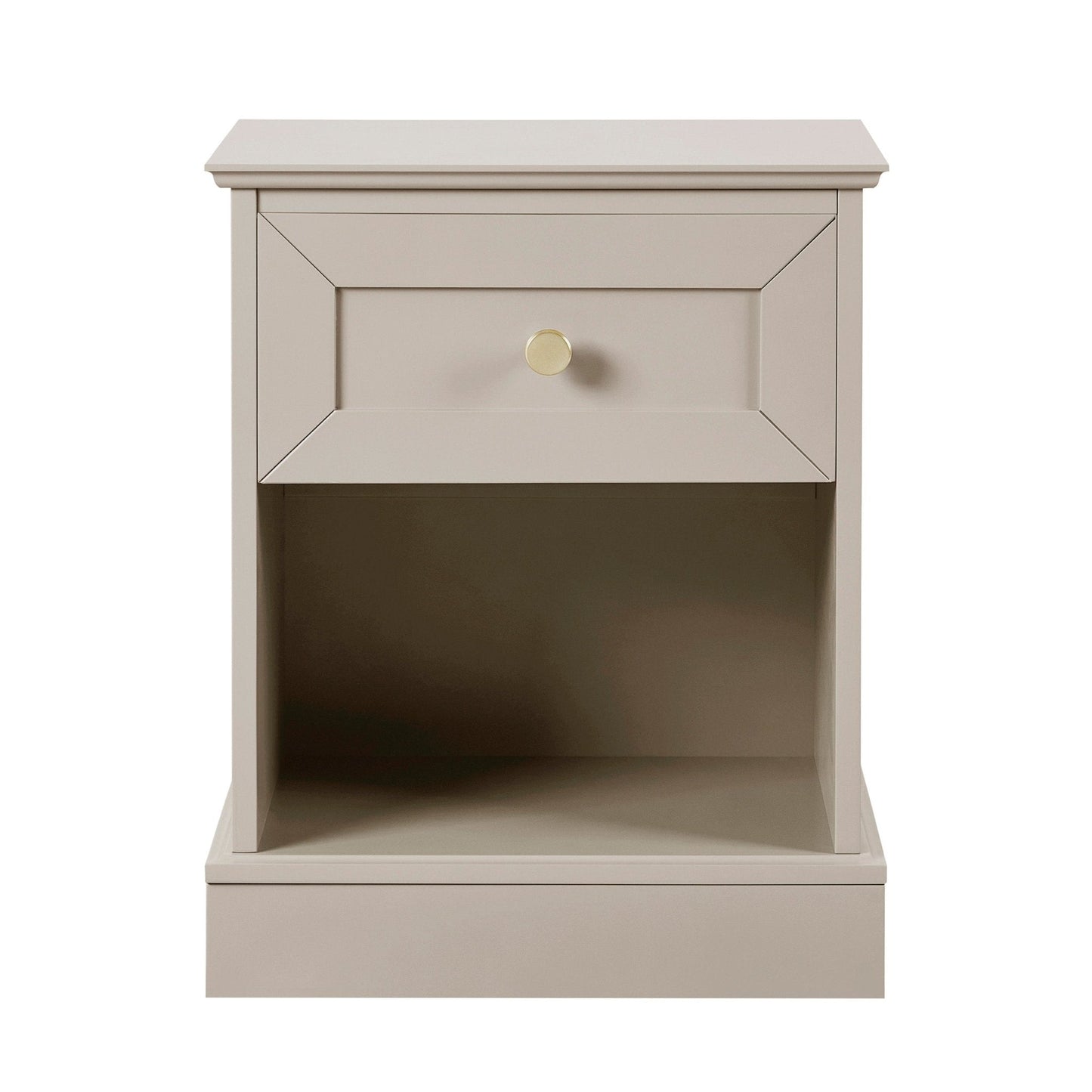 DUS-CC2-03281 Grade-B Dusk Ruby 1 Drawer Nightstands - Taupe RRP £80.00