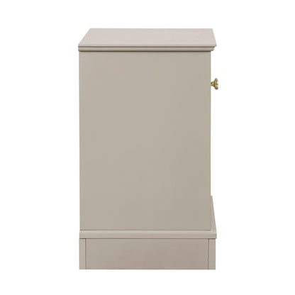 DUS-CC2-03281 Grade-B Dusk Ruby 1 Drawer Nightstands - Taupe RRP £80.00