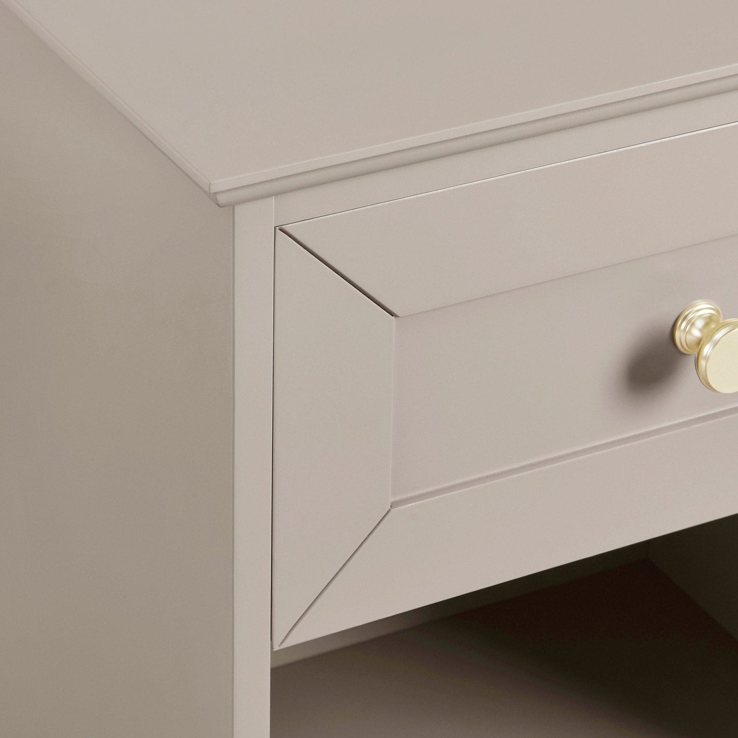 DUS-CC2-03281 Grade-B Dusk Ruby 1 Drawer Nightstands - Taupe RRP £80.00