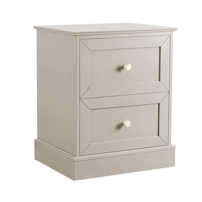 DUS-CC2-04605 Grade-BER Dusk Ruby 2 Drawer Bedside - Taupe RRP £119.00