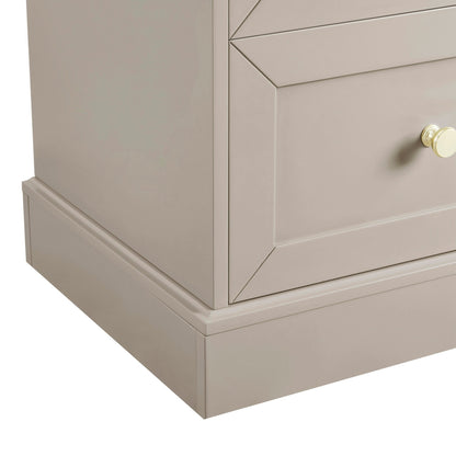 DUS-CC2-04605 Grade-BER Dusk Ruby 2 Drawer Bedside - Taupe RRP £119.00