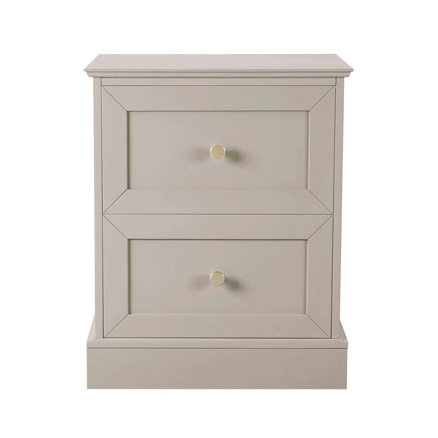 DUS-CC2-04605 Grade-BER Dusk Ruby 2 Drawer Bedside - Taupe RRP £119.00