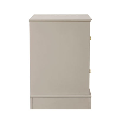 DUS-CC2-04605 Grade-BER Dusk Ruby 2 Drawer Bedside - Taupe RRP £119.00