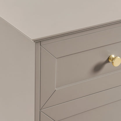 DUS-CC2-04732 Grade-B Dusk Ruby 3 Door Sideboard with Drawers - Taupe RRP £251.00
