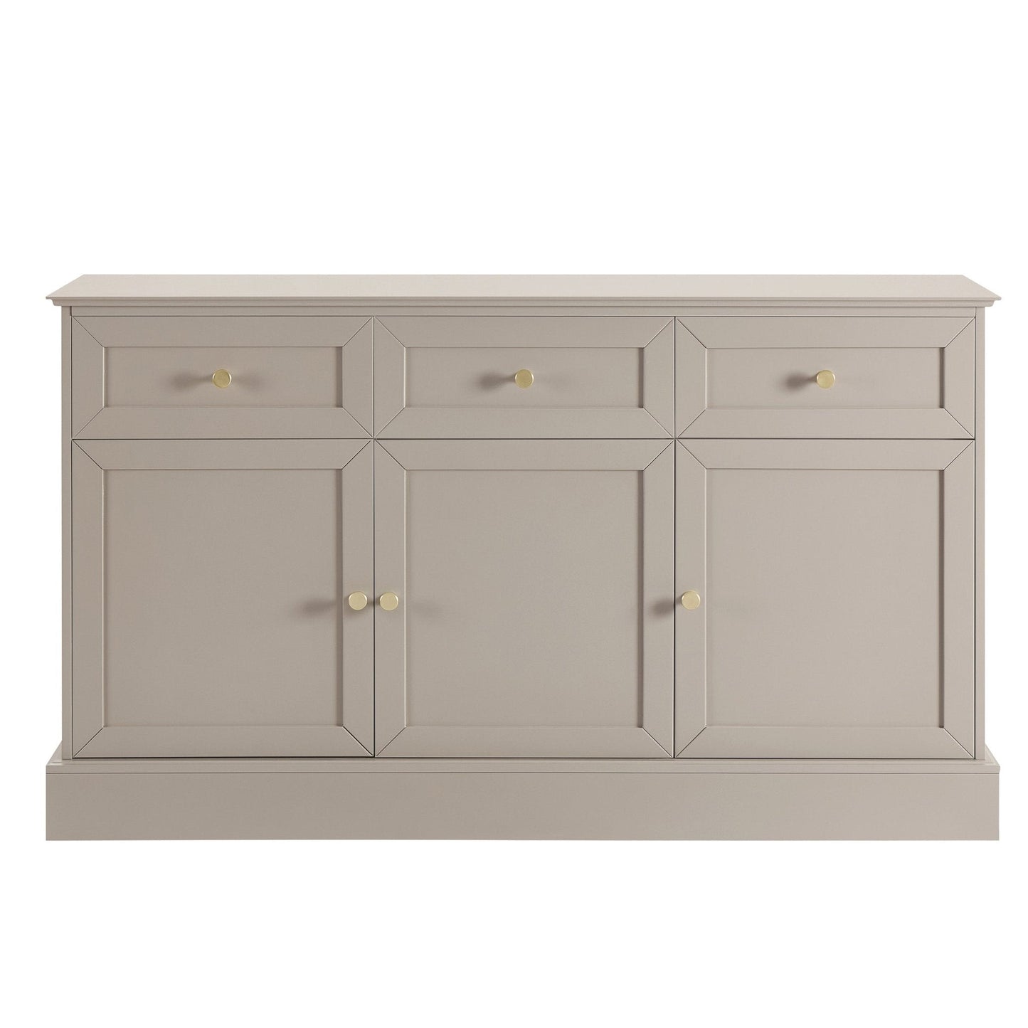 DUS-CC2-04732 Grade-B Dusk Ruby 3 Door Sideboard with Drawers - Taupe RRP £251.00