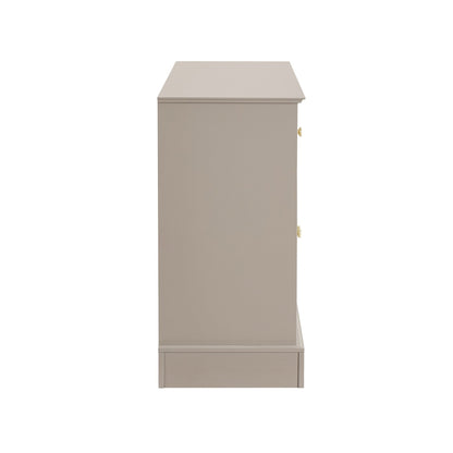 DUS-CC2-04732 Grade-B Dusk Ruby 3 Door Sideboard with Drawers - Taupe RRP £251.00