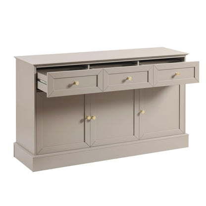 DUS-CC2-04732 Grade-B Dusk Ruby 3 Door Sideboard with Drawers - Taupe RRP £251.00