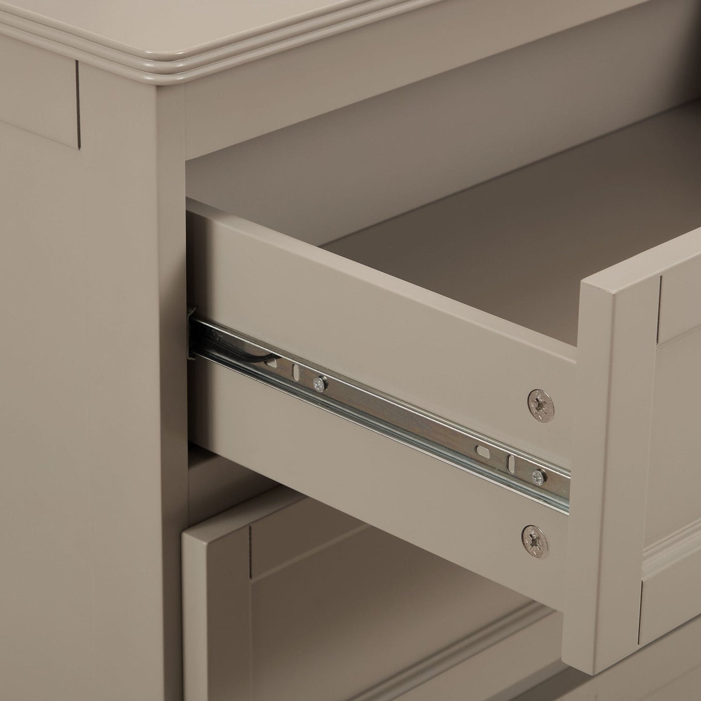 DUS-GOL-05743 Grade-B Dusk Ruby 6 Drawer Chest - Taupe RRP £259