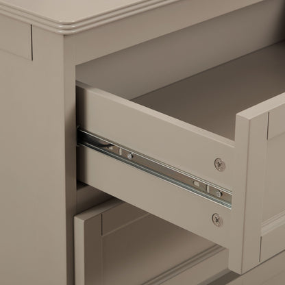 DUS-GOL-05743 Grade-B Dusk Ruby 6 Drawer Chest - Taupe RRP £259