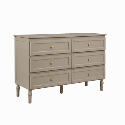 DUS-GOL-05743 Grade-B Dusk Ruby 6 Drawer Chest - Taupe RRP £259