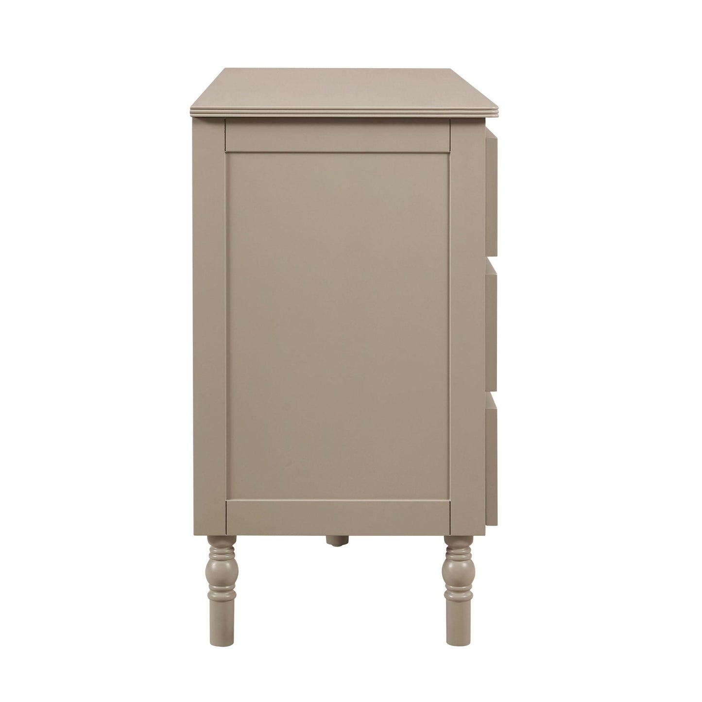 DUS-GOL-05743 Grade-B Dusk Ruby 6 Drawer Chest - Taupe RRP £259