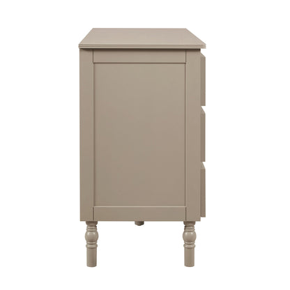 DUS-GOL-05743 Grade-B Dusk Ruby 6 Drawer Chest - Taupe RRP £259