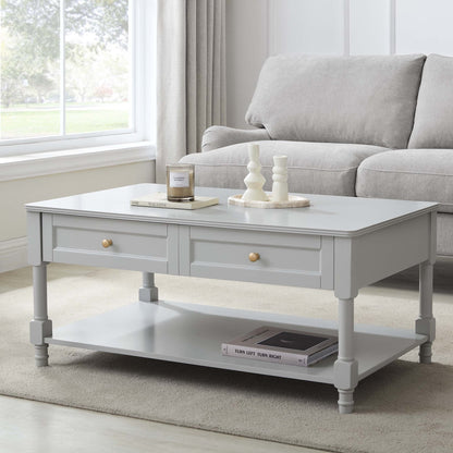 DUS-GOL-03644 Grade-B Dusk Ruby Coffee Table - Light Grey RRP £152