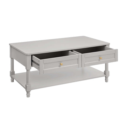 DUS-GOL-03644 Grade-B Dusk Ruby Coffee Table - Light Grey RRP £152