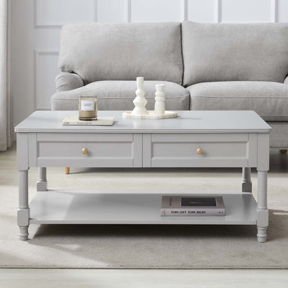 DUS-GOL-06951 Grade-B Dusk Ruby Coffee Table - Light Grey RRP £152