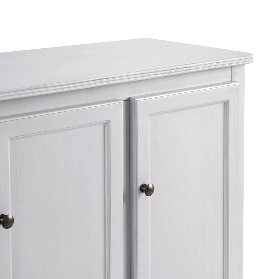 DUS-CC2-02408 Grade-B Dusk Ruby 4 Door Sideboard - Washed Stone RRP £329.00