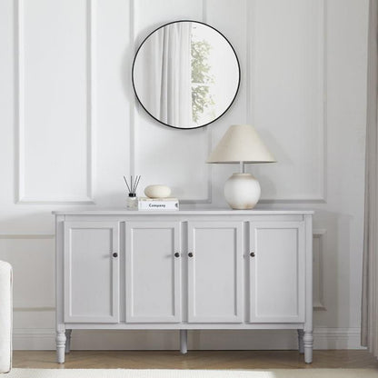 DUS-CC2-02408 Grade-B Dusk Ruby 4 Door Sideboard - Washed Stone RRP £329.00