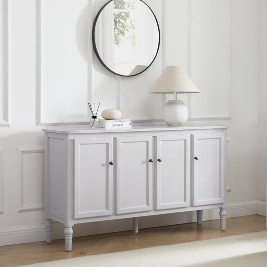 DUS-CC2-02408 Grade-B Dusk Ruby 4 Door Sideboard - Washed Stone RRP £329.00